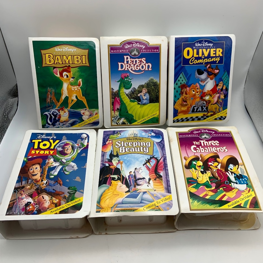 VTG McDonalds Disney Masterpiece Collection VHS Happy Meal Toy Figurines 1 & 3-7